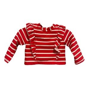 Janie and Jack Rash Guard Red White Swim Top 3-6M